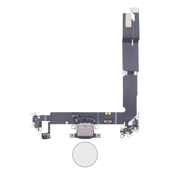 Dock connector oplaadpoort voor iPhone 16 Plus Wit