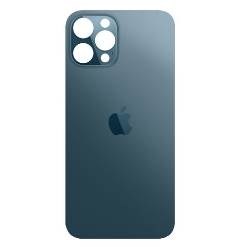 B2B only: Achterkant back cover glas met logo voor Apple iPhone 12 Pro Oceaan blauw