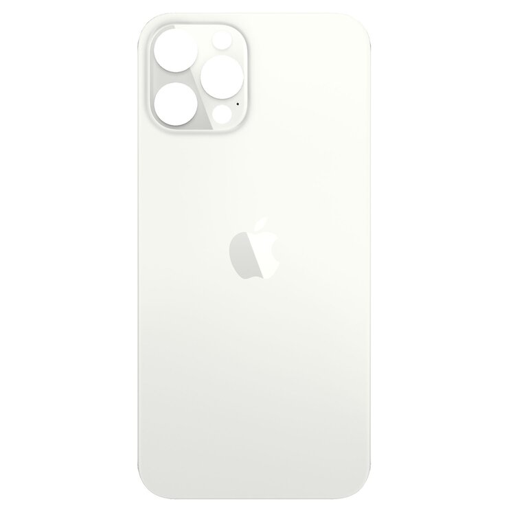 B2B only: Achterkant back cover glas met logo voor Apple iPhone 12 Pro Max wit