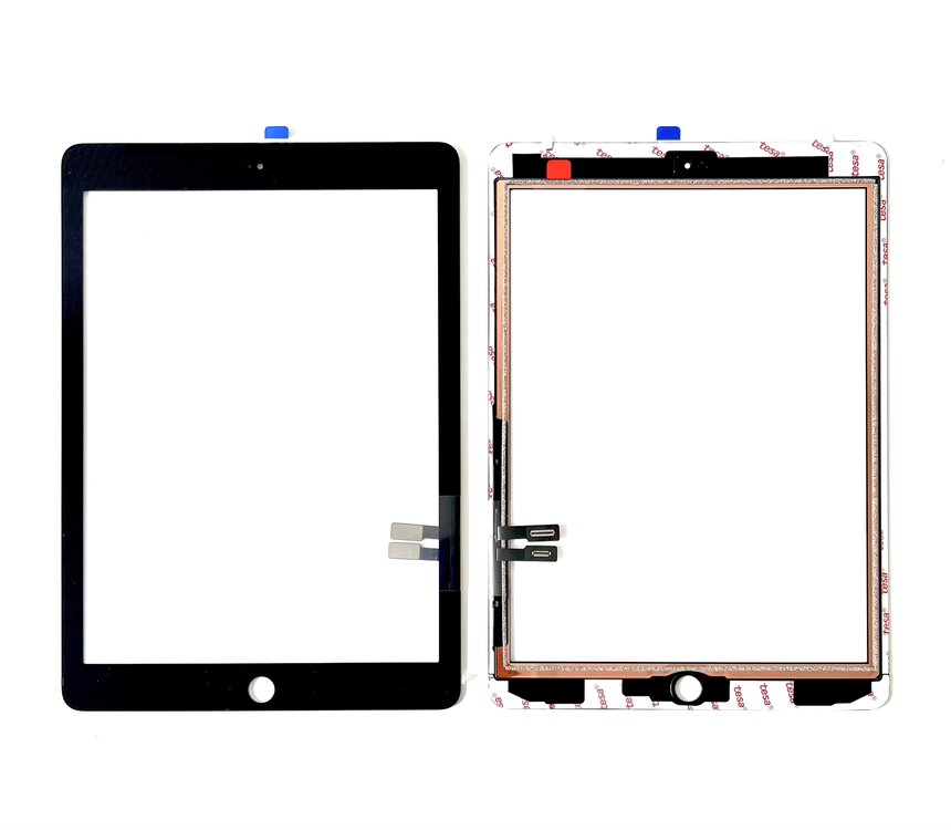 Digitizer / Touchscreen glas voor Apple iPad 6 2018 model A1893 en A1954 zwart  + Tesa tape
