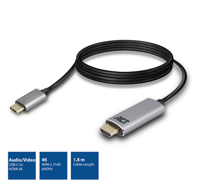 USB-C naar HDMI kabel 4K @60Hz