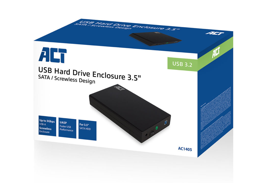 ACT 3,5-inch SATA harde schijf schroefloos, USB 3.2 Appleparts, de Apple van Nederland.