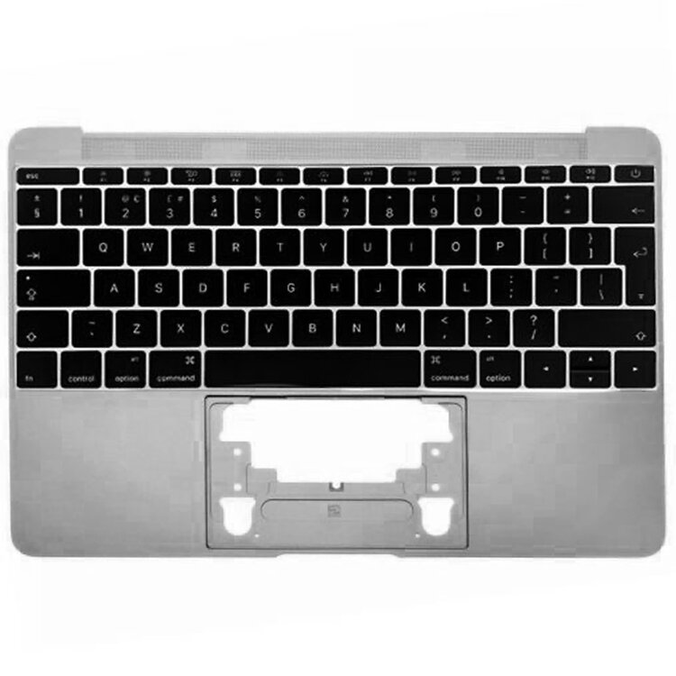 Topcase met toetsenbord EU / NL (Zilver) voor Apple MacBook 12-inch A1534