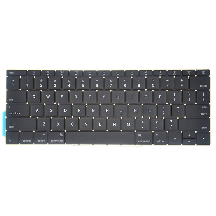 Keyboard / toetsenbord US voor Apple MacBook Pro Retina 13-inch A1708 jaar 2016 t/m 2017