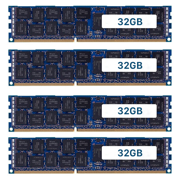 RAM geheugen 128GB (4x32GB) 1866Mhz DDR3 voor Apple Mac Pro jaar 2013