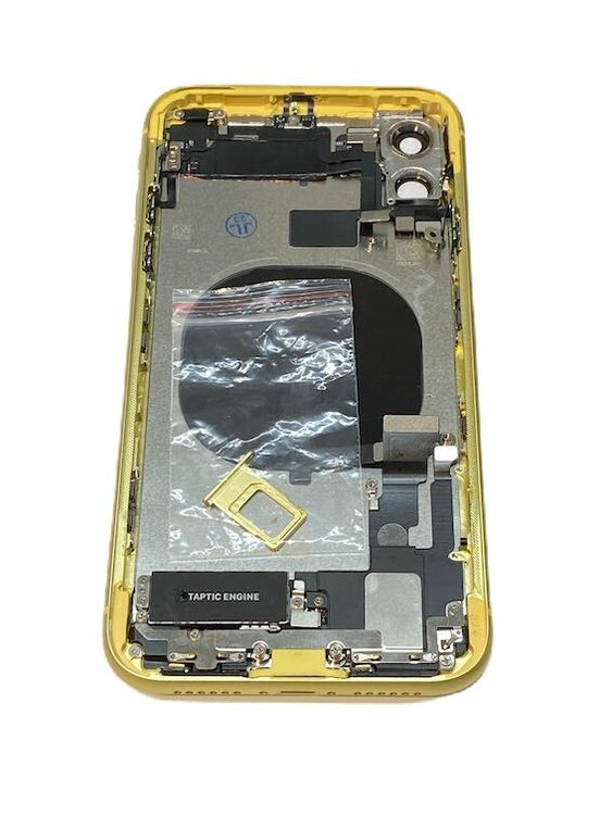 Complete achterkant behuizing met small parts voor Apple iPhone 11 Geel