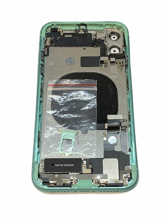 Complete achterkant behuizing met small parts voor Apple iPhone 11 Groen