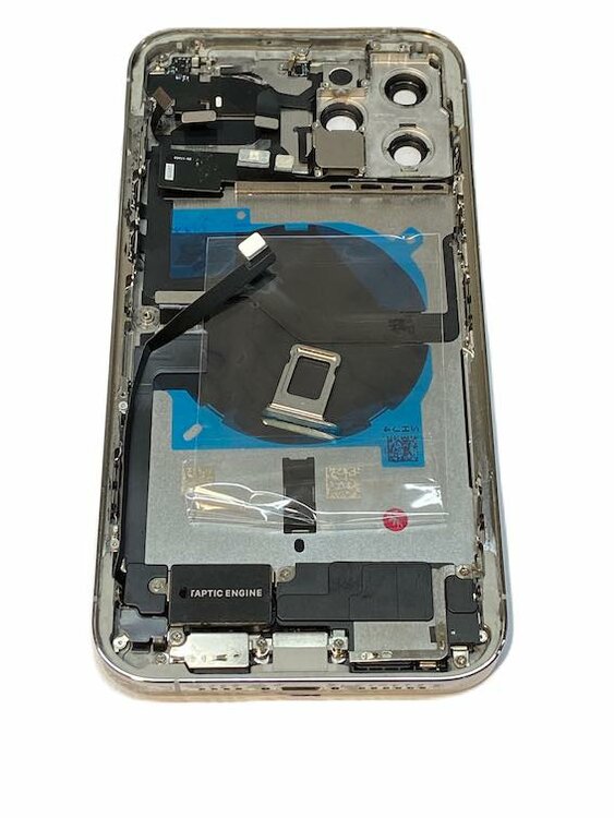 Complete achterkant met smallparts voor Apple iPhone 12 Pro Max Zilver