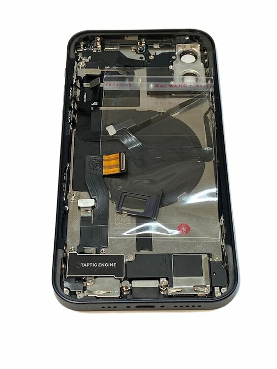 Complete achterkant met smallparts voor Apple iPhone 12 Zwart