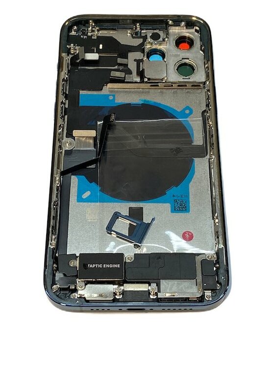 Complete achterkant met smallparts voor Apple iPhone 12 Pro Max Oceaan Blauw