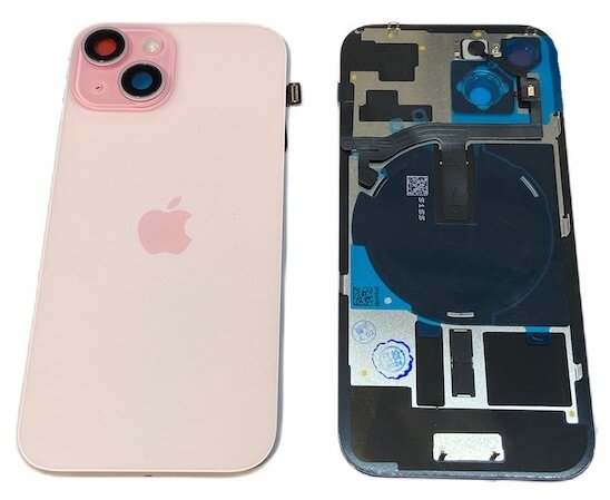 Achterkant met Wireless charging - Roze voor iPhone 15