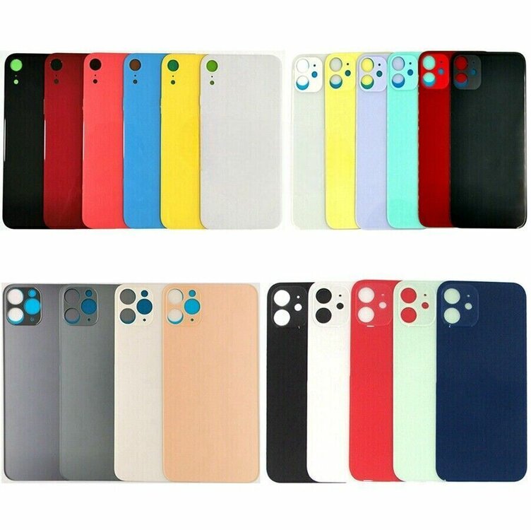 B2B only: Glazen achterkant / back cover glas voor Apple iPhone 12 Wit