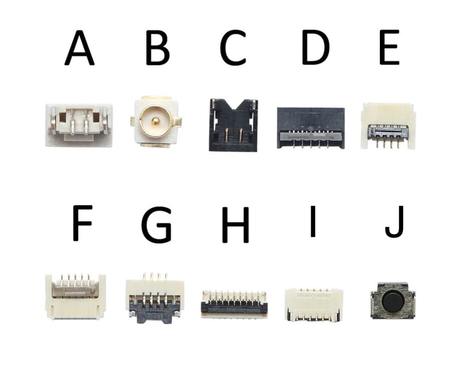 Nintendo Switch moederbord reparatie space parts&nbsp;connector