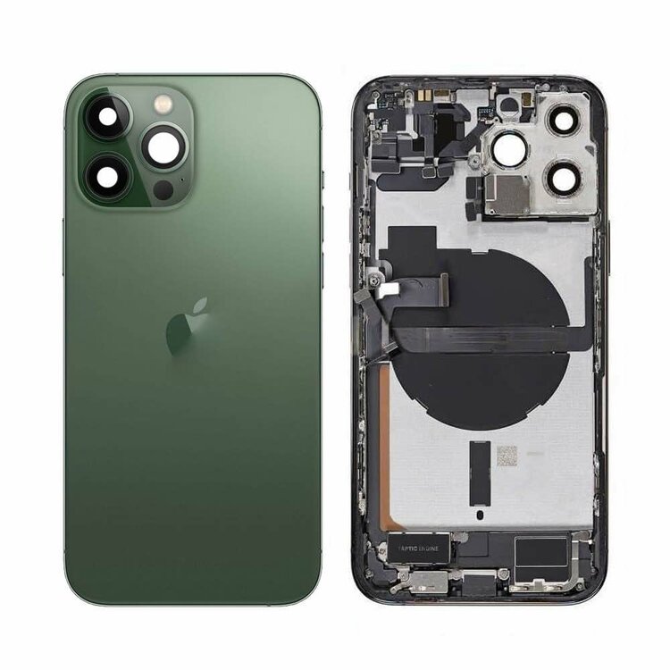 Complete achterkant met smallparts voor iPhone 13 Pro Max Alpen Groen