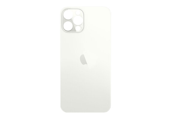 B2B only: Glazen achterkant / back cover glas voor iPhone 12 Pro Zilver wit