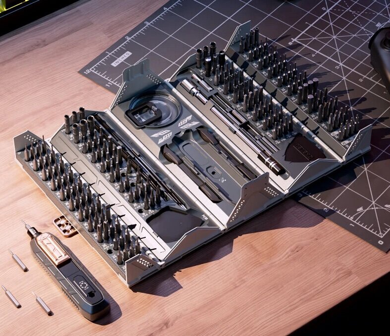 180-in-1 toolset | compleet met pincet, zuignapjes en andere tools | voor iPhone, iPad, MacBook en iMac