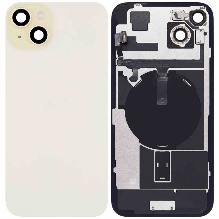 Originele pulled achterkant met wireless charging&nbsp;voor iPhone 15 Geel