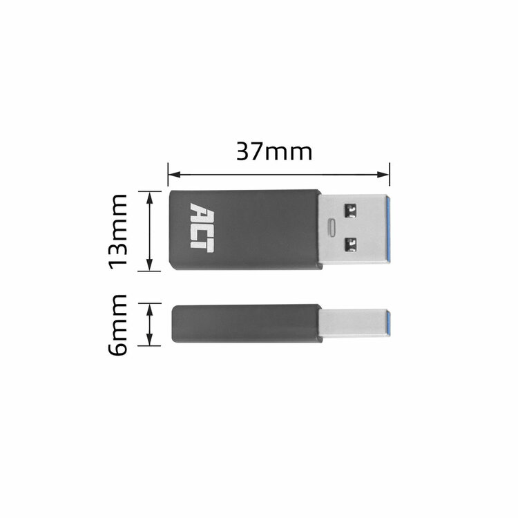 ACT USB-C female naar USB-A male adapter 