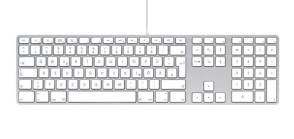 Nieuw bedraad Apple keyboard / toetsenbord met numeriek gedeelte - Duits Lay-out
