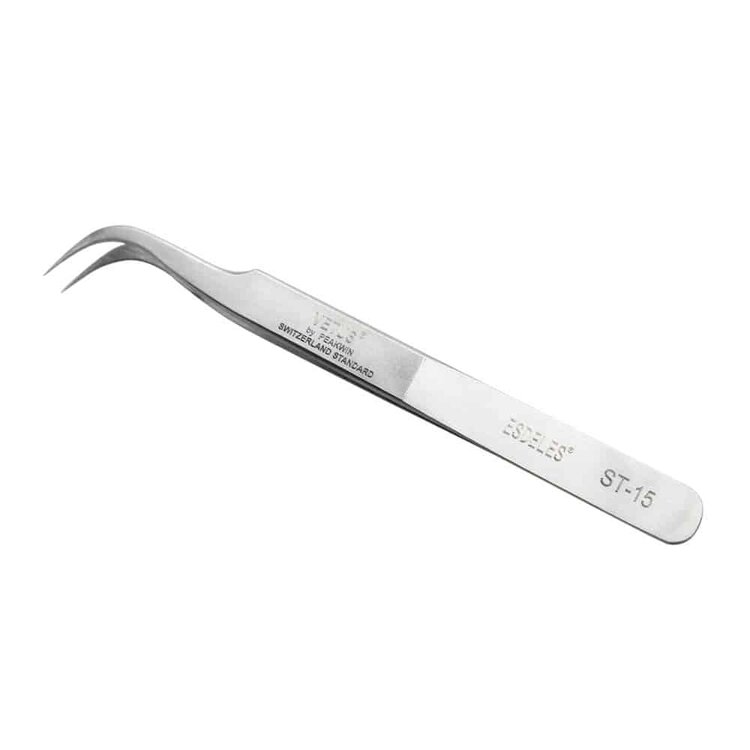 VETUS&reg; ST-15 gebogen precisie pincet voor vertinnen en positioneren bij (BGA) solderen
