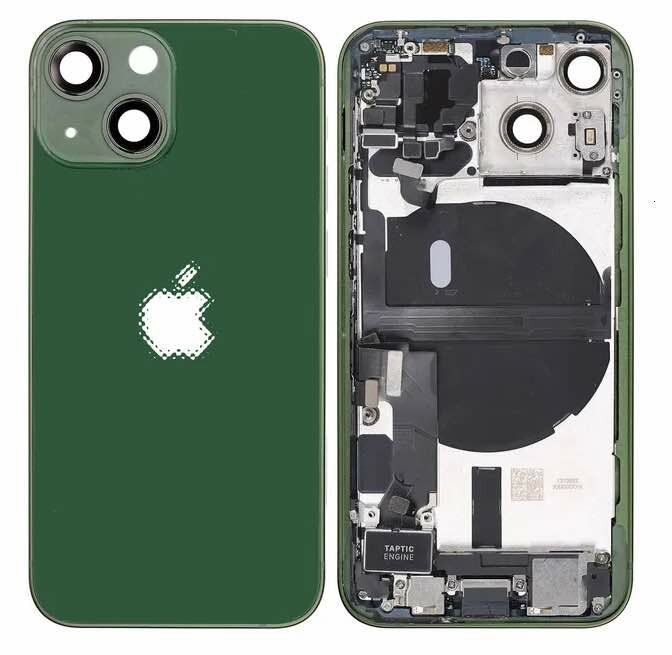 Pulled achterkant behuizing met small parts voor iPhone 13 mini Groen | B-Grade