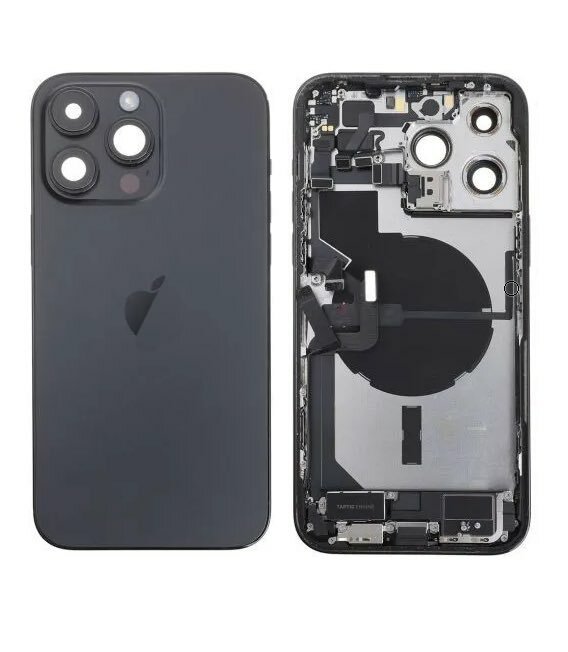 Pulled achterkant behuizing compleet met small parts voor iPhone 14 Pro Max Space Zwart | B-Grade