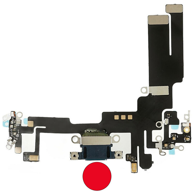 Dock connector oplaadpoort voor iPhone 14 Rood
