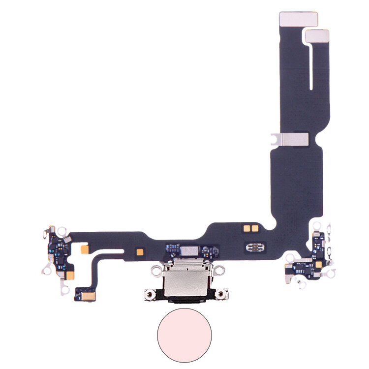 Dock connector oplaadpoort voor iPhone 15 Plus Roze