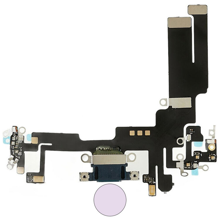 Dock connector oplaadpoort voor iPhone 14 Paars