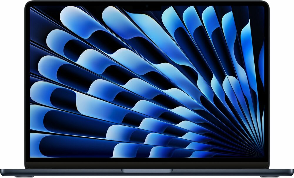 A-Grade (nieuwstaat) Macbook Air 13-inch M3 8C CPU - 7C GPU - 8GB RAM - SSD 256GB - 2024 - QWERTY NL - Middernacht blauw