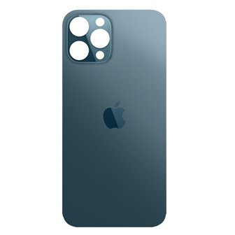 B2B only: Achterkant back cover glas met logo voor Apple iPhone 12 Pro Oceaan blauw