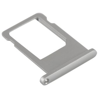zoals dat Geen niezen Simkaart houder voor de Apple iPhone 6S Zilver - Appleparts, de Apple  specialist van Nederland.