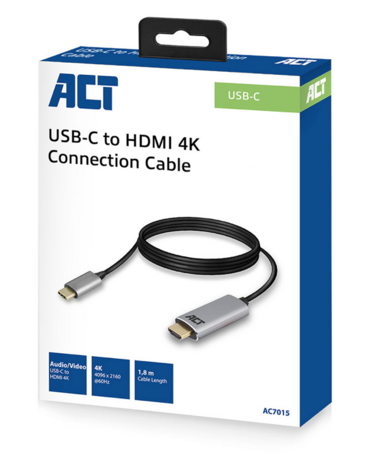USB-C naar HDMI kabel 4K @60Hz