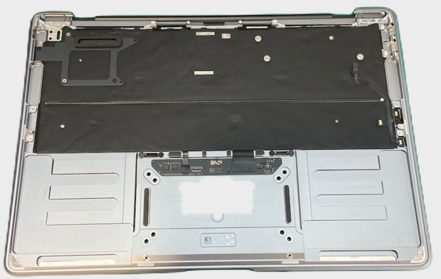 Topcase met toetsenbord AZERTY met trackpad printplaat voor Apple MacBook Air 13-inch A2337 M1 Space Grey