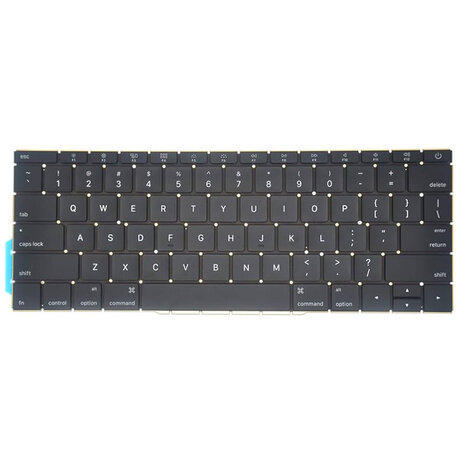 Keyboard / toetsenbord US voor Apple MacBook Pro Retina 13-inch A1708 jaar 2016 t/m 2017