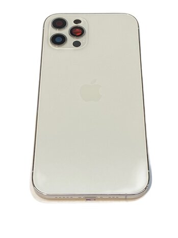 Complete achterkant met frame en logo voor Apple iPhone 12 Pro Zilver