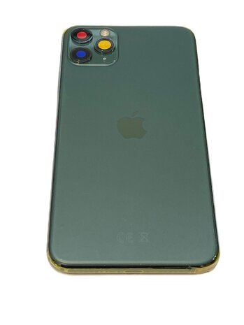 Complete achterkant met smallparts voor Apple iPhone 11 Pro Max Middernacht Groen