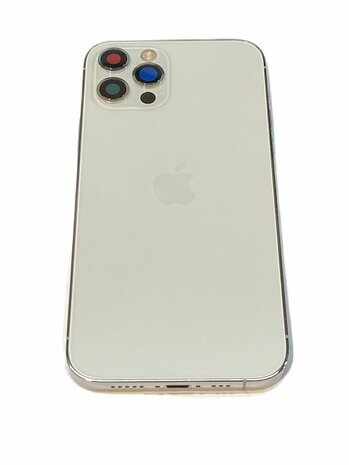 Complete achterkant met smallparts voor Apple iPhone 12 Pro Zilver