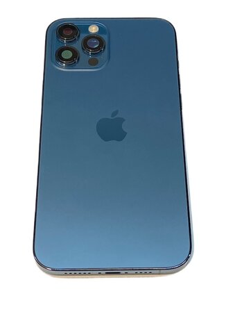 Complete achterkant met smallparts voor Apple iPhone 12 Pro Max Oceaan Blauw