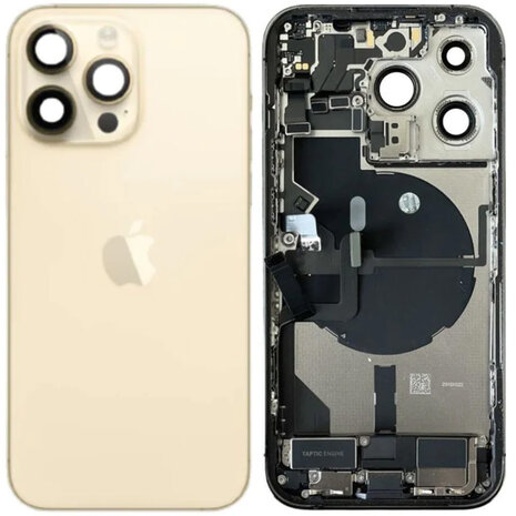 Complete achterkant met small parts voor Apple iPhone 14 Pro Goud 