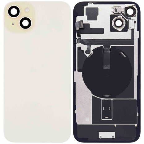 Originele pulled achterkant met wireless charging&nbsp;voor iPhone 15 Geel