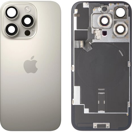 Originele Pulled achterkant met wireless charging voor iPhone 16 Pro Natural Titanium