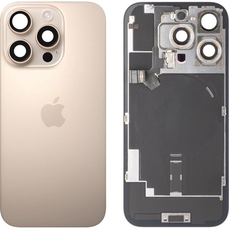 Originele Pulled achterkant met wireless charging voor iPhone 16 Pro Desert Titanium