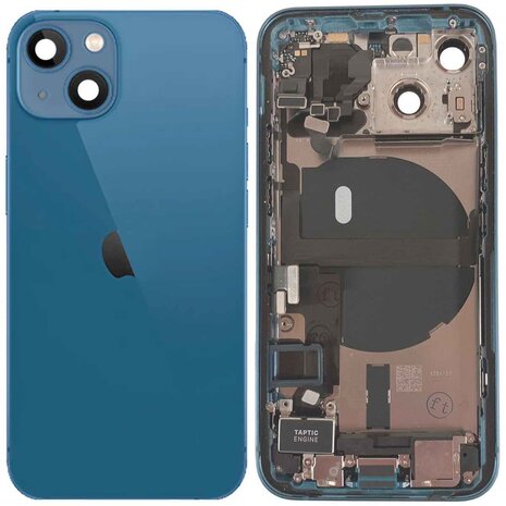 Pulled achterkant behuizing met small parts voor iPhone 13 mini Blauw | B-Grade