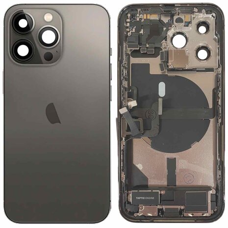 Pulled achterkant behuizing met small parts voor iPhone 13 Pro Grafiet (Zwart) | B-Grade