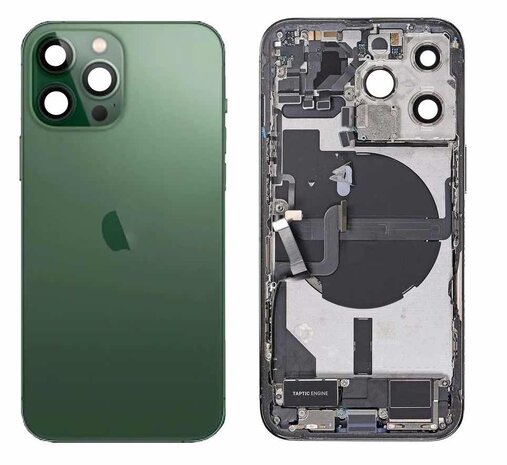 Pulled achterkant behuizing met small parts voor iPhone 13 Pro Alpen Groen | B-Grade