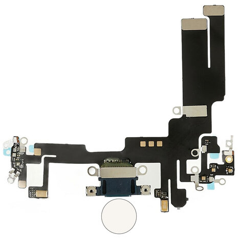 Dock connector oplaadpoort voor iPhone 14 Sterrenlicht Wit