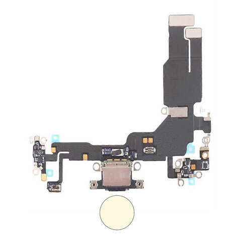 Dock connector oplaadpoort voor iPhone 15 Geel