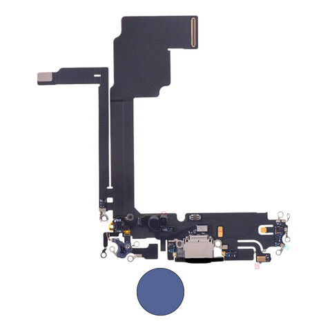 Dock connector oplaadpoort voor iPhone 15 Pro Max Blauw Titanium