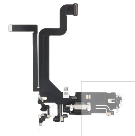 Originele dock connector oplaad poort (Zilver) voor iPhone 14 Pro